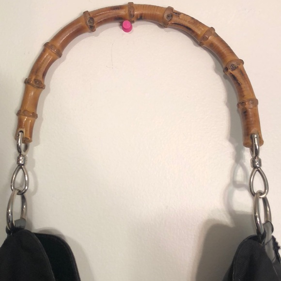 Authentic black Gucci  bag with bamboo handle - Picture 2 of 9